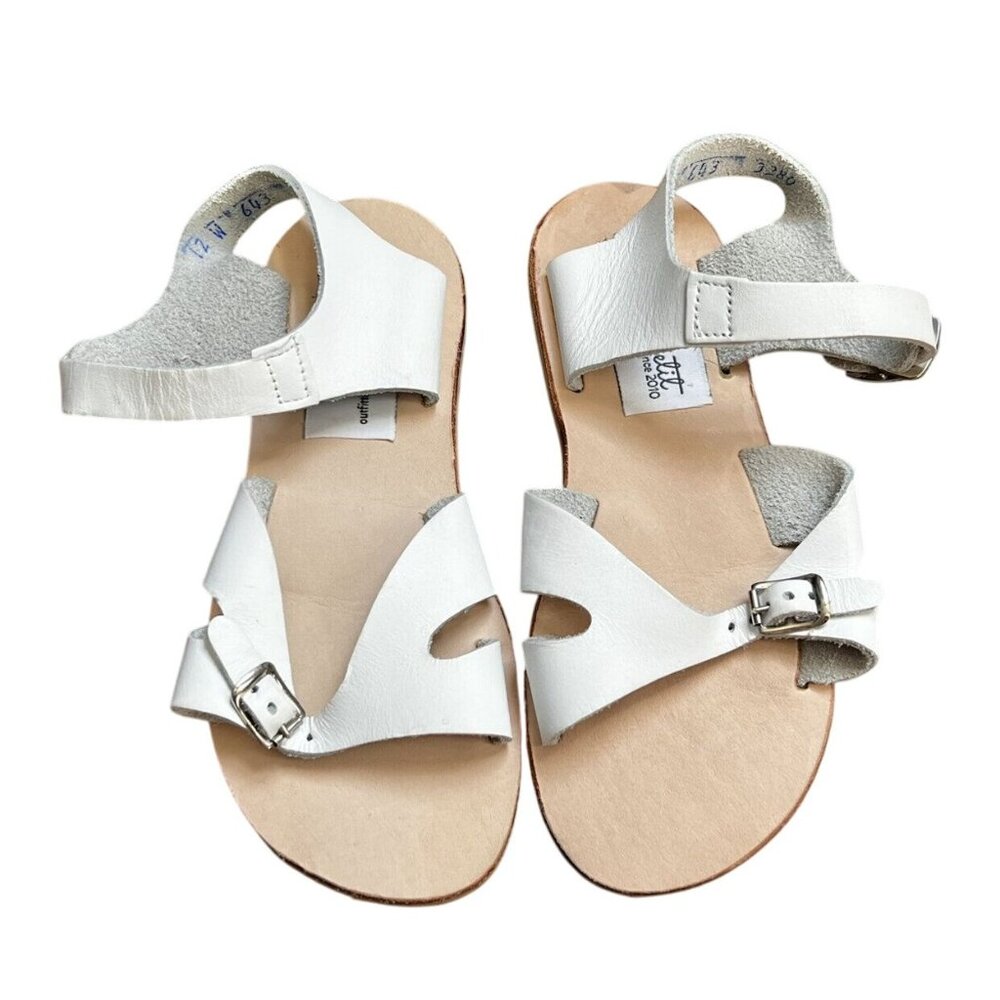 Mon Petit Shoes White Sandals sz 12 little kid